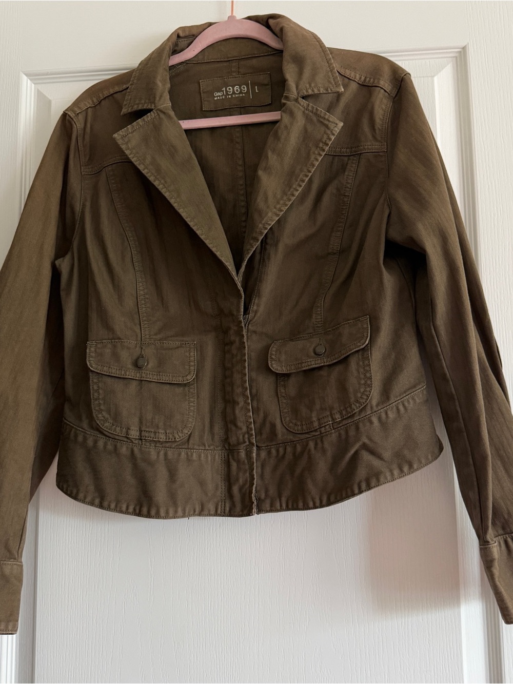 GAP Olive Utility Jacket with Flap Pockets